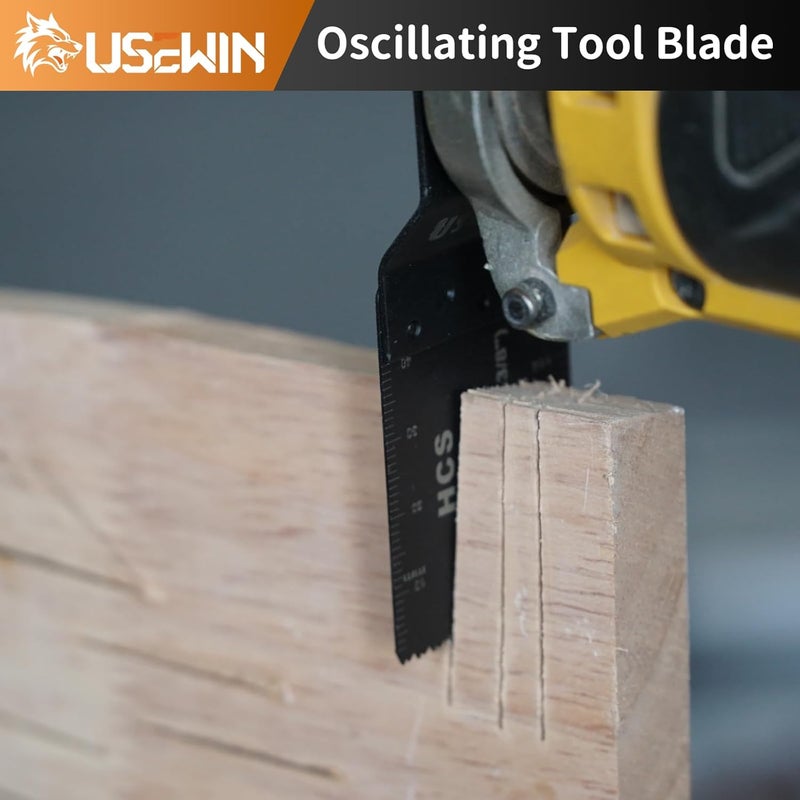 USEWIN 50 PCS Oscillating Tool Blade, Universal Multitool Blades Oscillating Saw Blades Quick Release Multi Tool Blades Kits for Wood and Plastic Cutting - Image 5
